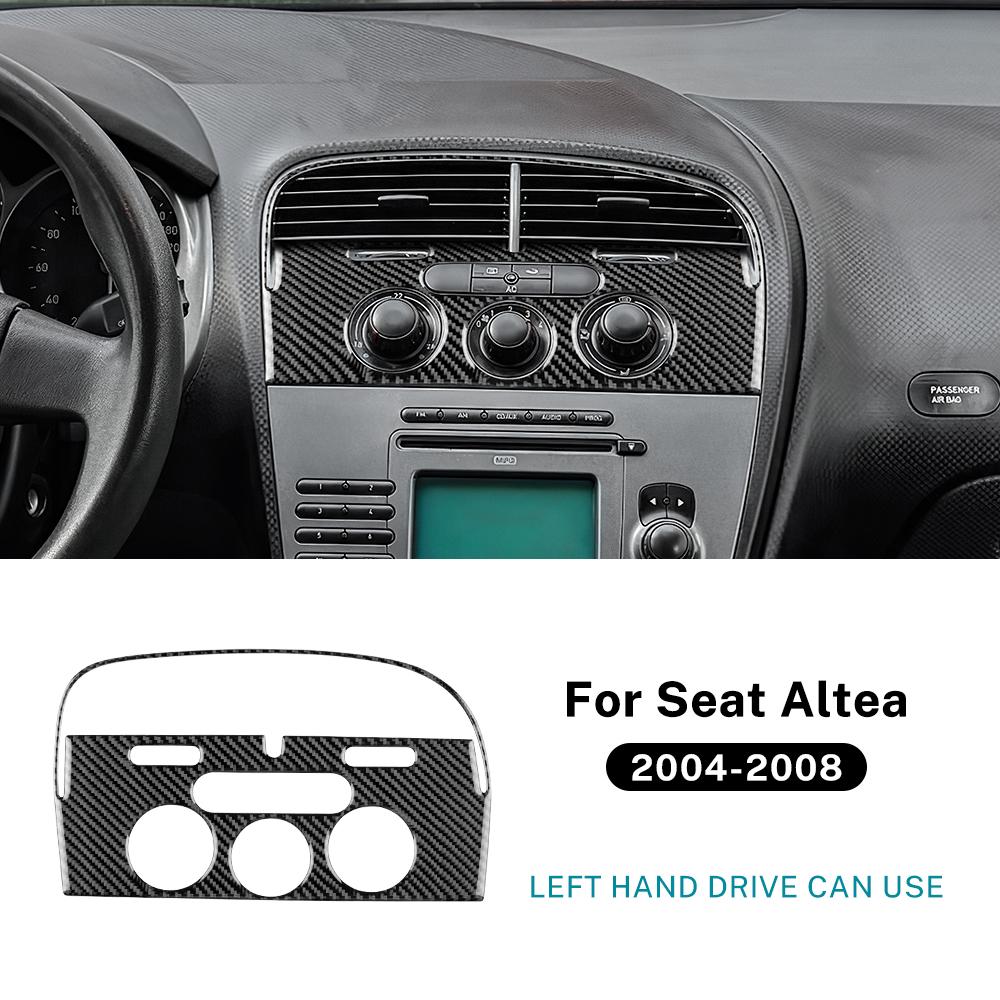 Для Seat Altea 2004 2005 2006 2007 2008 Настоящая Мягкая Наклейка из Углеродного Волокна Панель Центрального Воздуховода Автомобиля с Левым Рулем Аксессуары для Интерьера