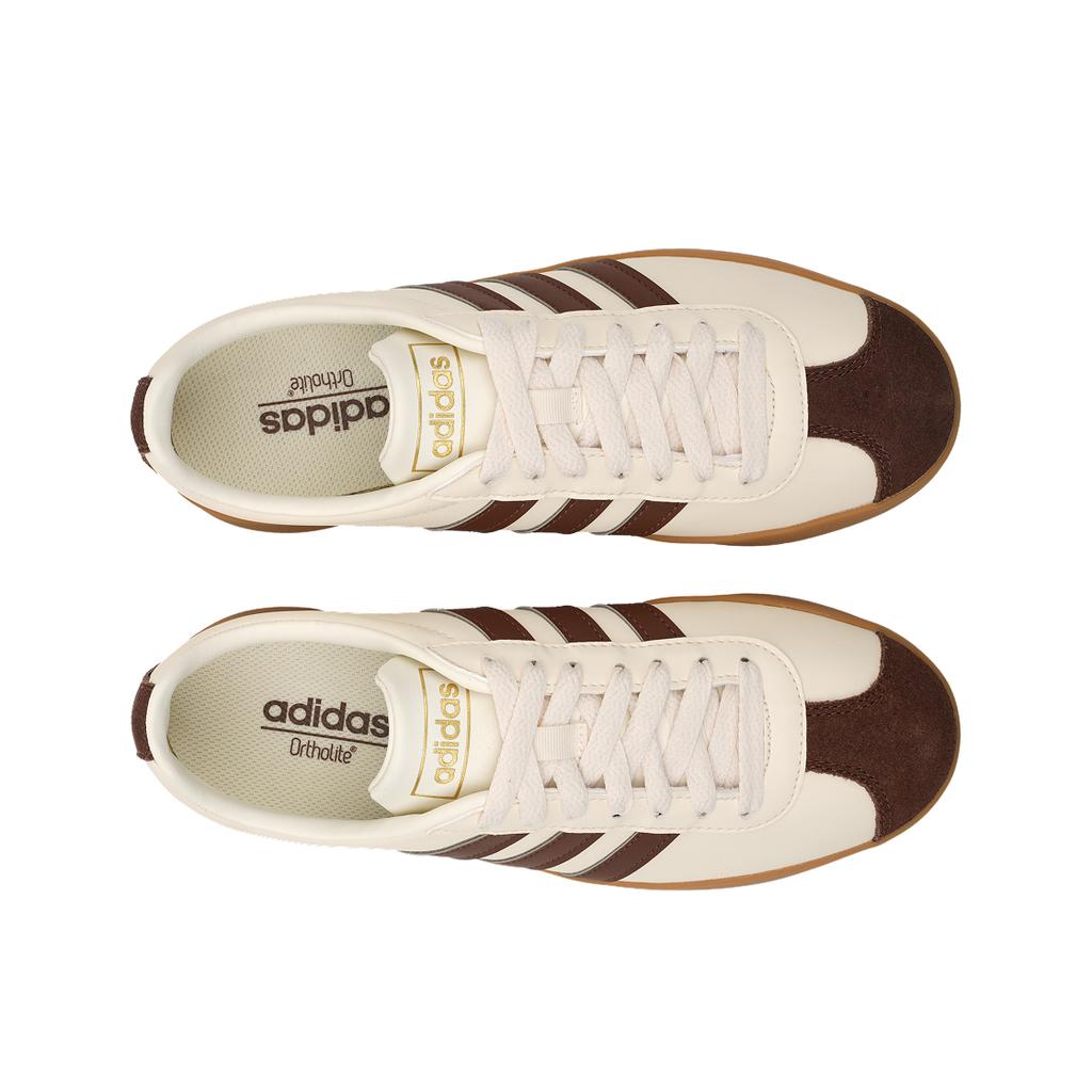 adidas Кроссовки унисекс VL Court 2.0 кремово-коричневые с резинкой ID6016