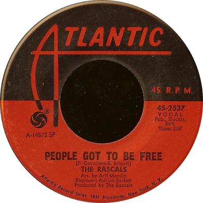 7-дюймовая пластинка RASCALS People Got To Be Free My World 452537 Atlantic 1968 США Рок Б/у