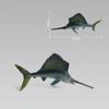 [Nekogamiyama] Sailfish Sea Fish Figure Model Miniature Ornament Decor Collector's Model (Small)