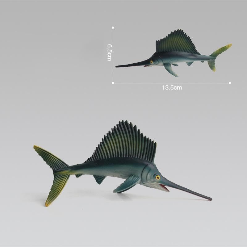 [Nekogamiyama] Sailfish Sea Fish Figure Model Miniature Ornament Decor Collector's Model (Small)