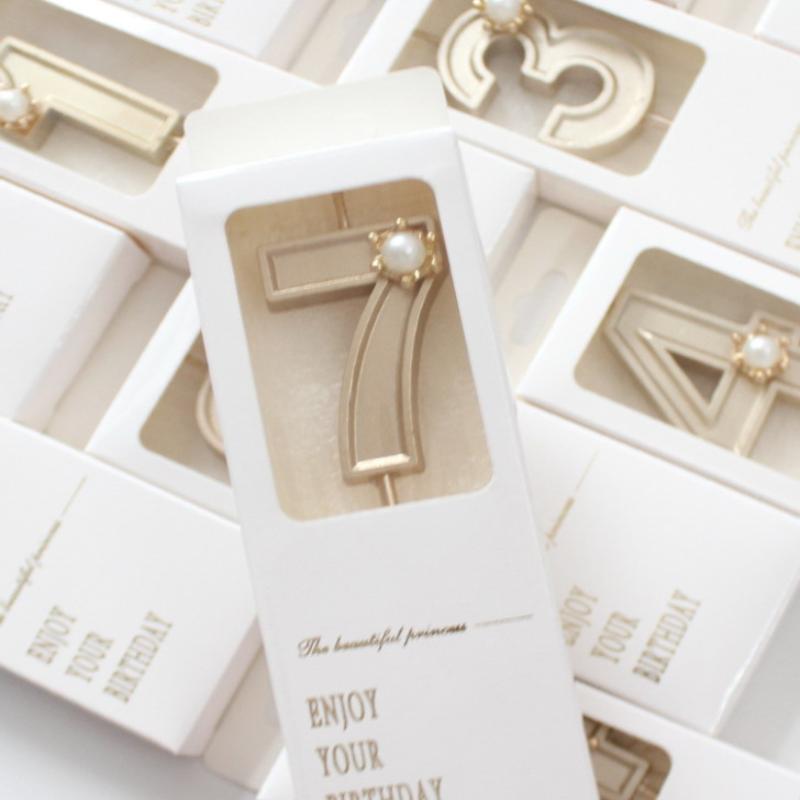 Золотые 3D свечи в виде цифр для торта, подходящие для украшения дня рождения, украшение на день рождения, инструменты для украшения торта