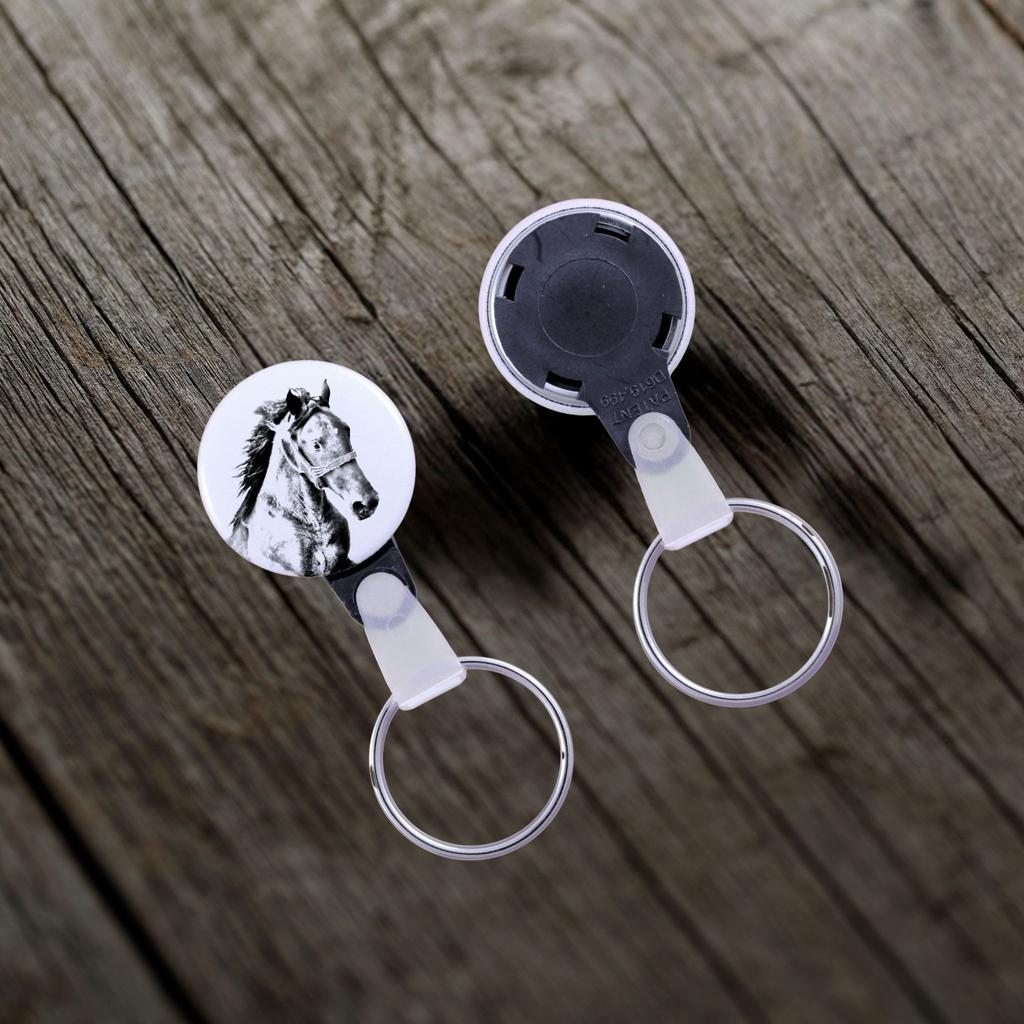 Mustang - Unique Keychain with a Horse Picture, Handmade Product, Light and Handy Pendant from Art-Dog Brand