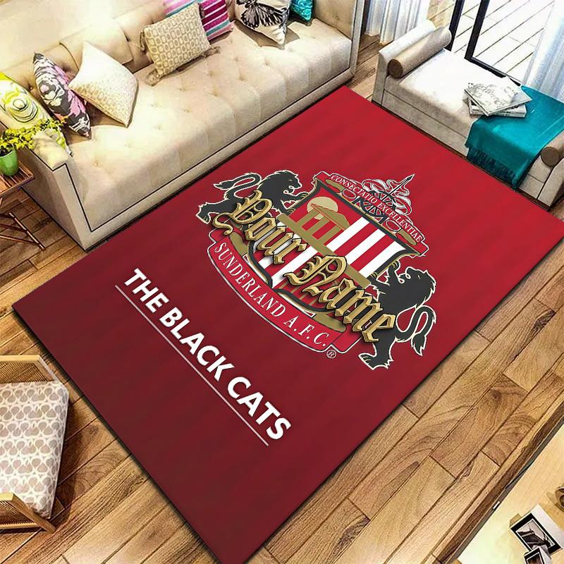 Sunderland Association Football Club Custom Name Carpet Rug For Living Room Bedroom Home Sofa Decoration Kids Play Nonslip Floor Mat