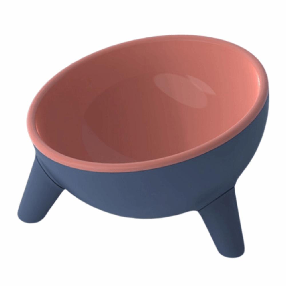 Миска для домашних животных с противоскользящим высоким основанием, наклон 15°, широкое горлышко, приподнятая миска-кормушка для домашних животных, устойчивая, против рвоты