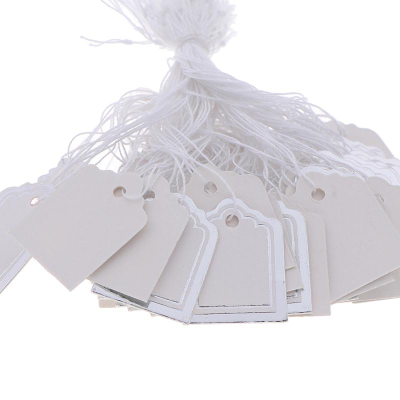 200 шт., этикетка с золотой каймой, шнурок для билетов, ювелирные изделия, ценники