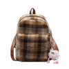 Милый мультяшный рюкзак для женщин в осеннем новом стиле в студенческом стиле, повседневная универсальная клетчатая сумка, мини-рюкзак