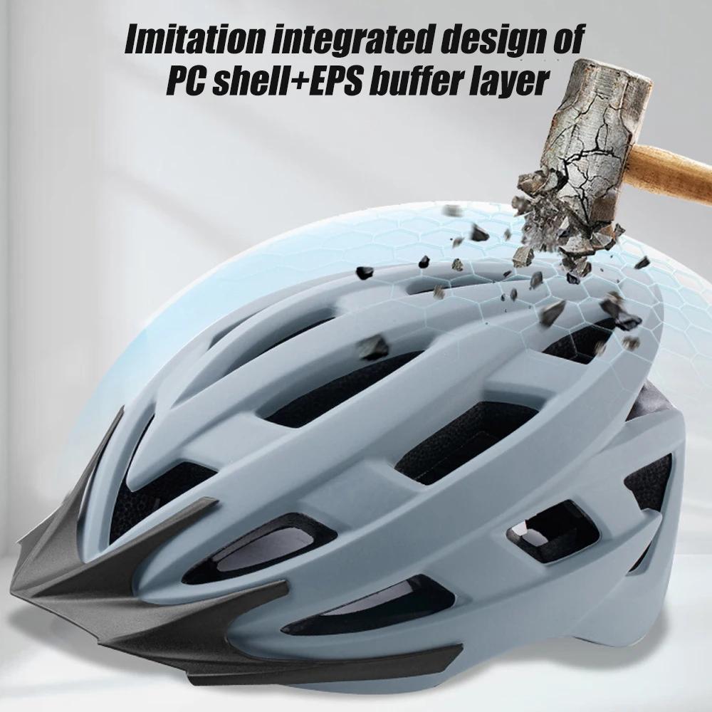 Bike Helmet for Adult Men Women with Suggested Fit 58-62cm, Lightweight with Adjustable Side and Chin Strap, Bike Accessories
