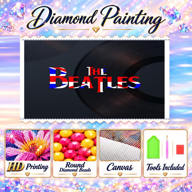 The Beatles Diamond Painting Kit 5D Full Drill DIY Diamond Mosaic Wall Art Home Decor