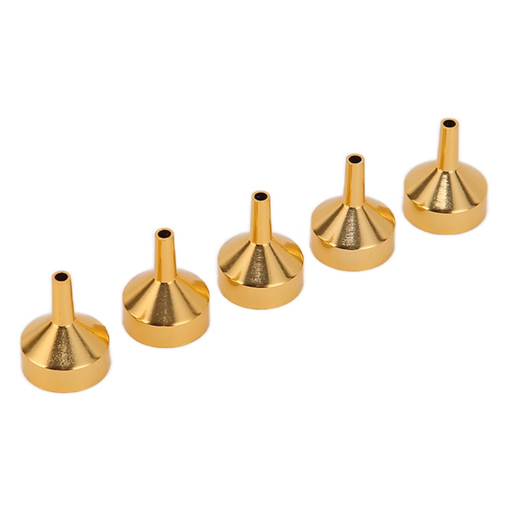 Mini Funnels Lightweight Portable Metal Mini Funnels for Miniature Bottles Essential Oils DIY