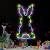 2 шт. пасхальный оконный светильник на батарейках светодиодный светильник в виде силуэта кролика на присоске подвесной светильник в виде феи для внутреннего и наружного декора