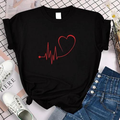 Than Heart Tshirt Harajuku Style Fashion Than Heart Love Simple Fashion Loose Tshirt Unisex Ins Tops Tee