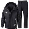 Men's Winter Waterproof Suit Outdoor Set Plus Size Set Warm Jacket + Warm Pants 2 Piece Set