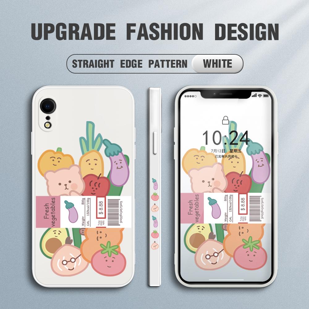 Чехол для телефона с мультяшными овощами для Redmi Xiaomi POCO Note 10 Pro 9 9A 9T 10C 8 7 11 Lite 5G X3 M3 с квадратным краем, мягкие защитные чехлы для полной камеры