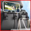 2pcs Car Seat Headrest Hook New Hanger Storage Organizer Universal for Handbag Purse Coat Fit Universal Vehicle Car Black