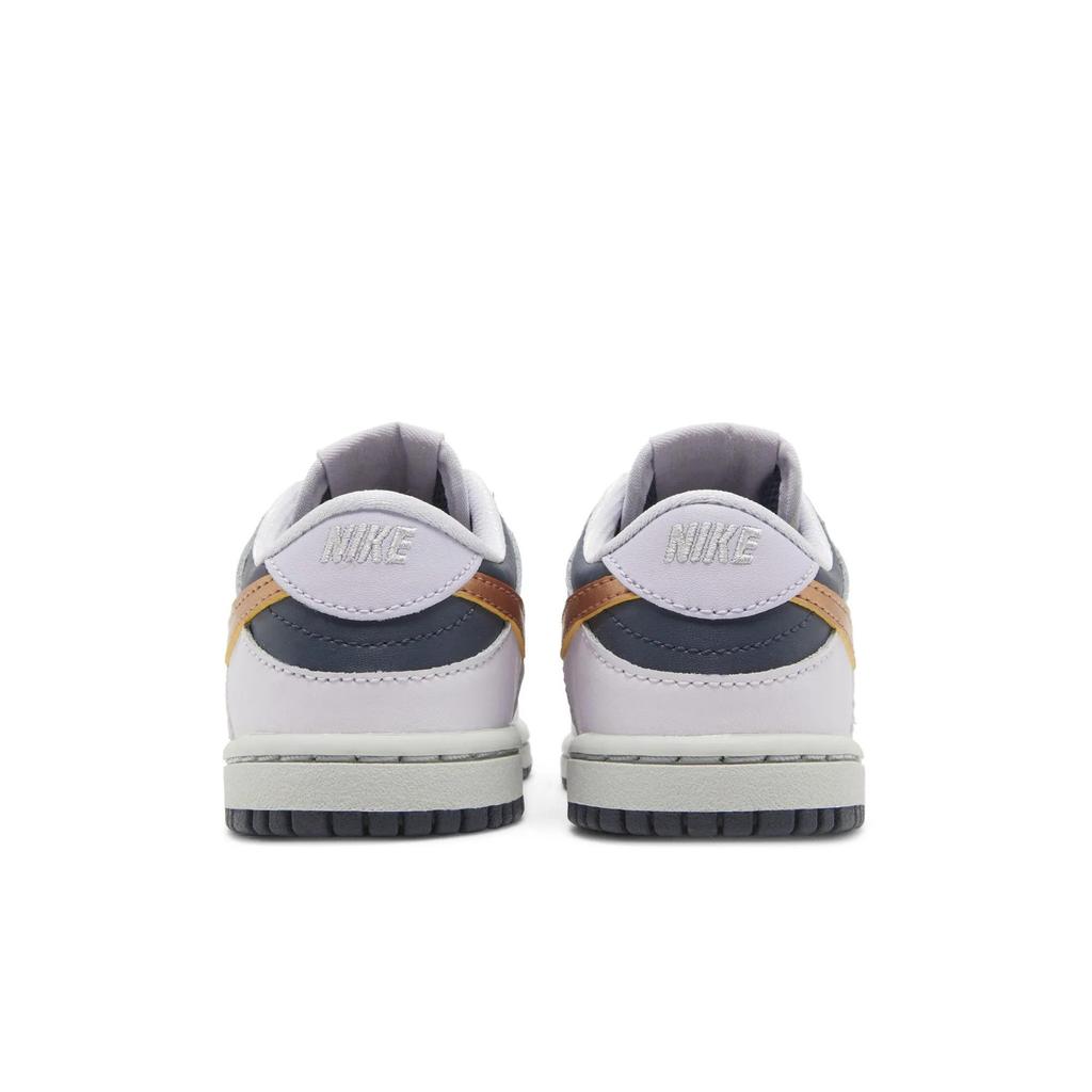 Nike Dunk Low SE Toddler 'Copper Swoosh' (Unisex) Thunder Blue / Barely Grape / Violet Frost / Metallic Copper Toddler Shoes DX1665 400