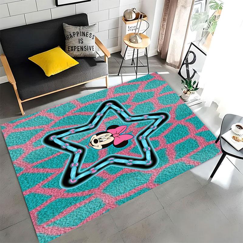 Five-pointed Star Minnie Print Carpet - Slip-resistant Kitchen Mat, Outdoor Carpet, Home and Bedroom Decoration, Birthday Gift