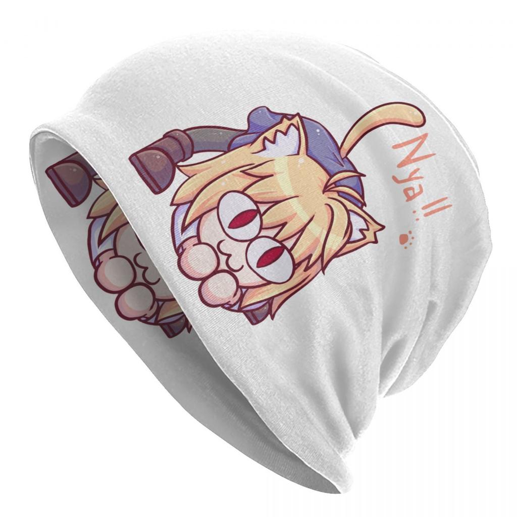 Забавная шапка-бини Neco Arc, унисекс, зимняя теплая шапка, женская вязаная шапка, уличная лыжная шапка Tsukihime, шапочки с черепами для девочек и кошек, шапки