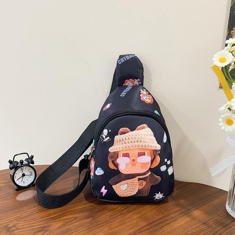 Children Casual Crybaby Cartoon Nylon Shoulder Bag Fun Pattern Outings Daycare