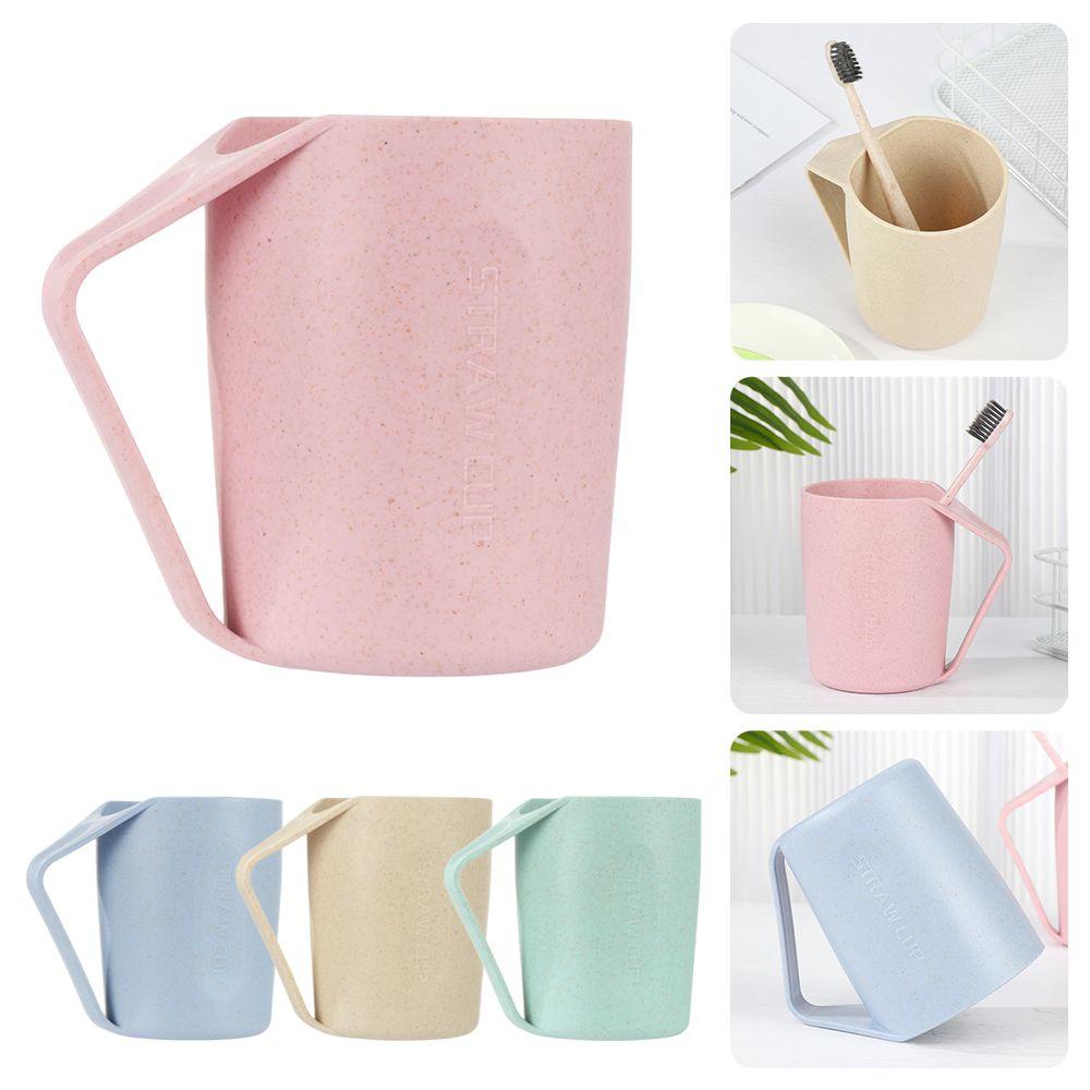 Экологичная стакан-зубная щетка с ручкой, кружка-стакан, стаканы из пшеничной соломы, стакан для ополаскивателя рта, пластиковый стакан