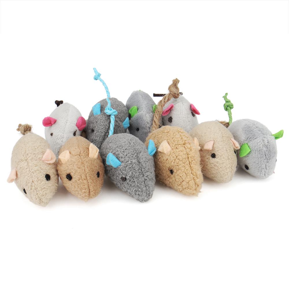 Random Color for Kitten Plush Interactive Cats Training Toy Simulated Mouse Fake Mice Catnip Toy