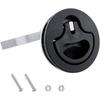 Marine Hardware Black Nylon Cam Latch Flush Mount Pull Hatch Deck Latch Turning Lift Handle With Back Plate Boat Marine Hardware Accessories