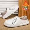 Fashion Winter Men Slippers Soft Comfy Home Shoes Clogs Big Size 49 Fashion Plush Chef Shoes Outdoor Women Warm Slides Couples Snow Shoe