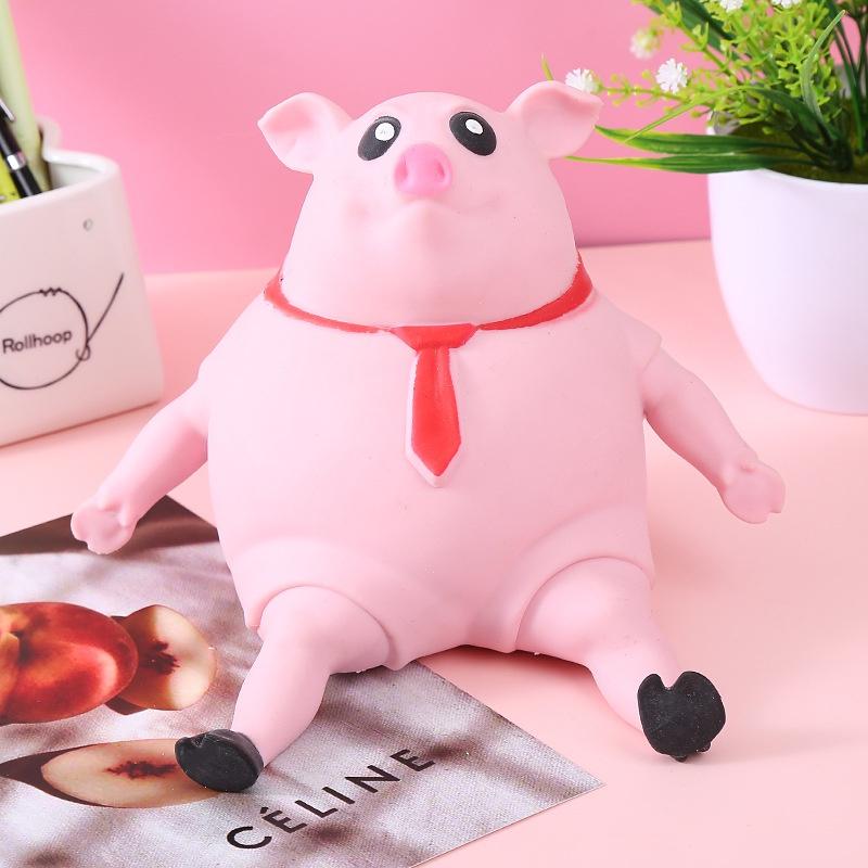 Cute And Stretchy Tpr Piggy Toy With Memory Sand For Sensory Play