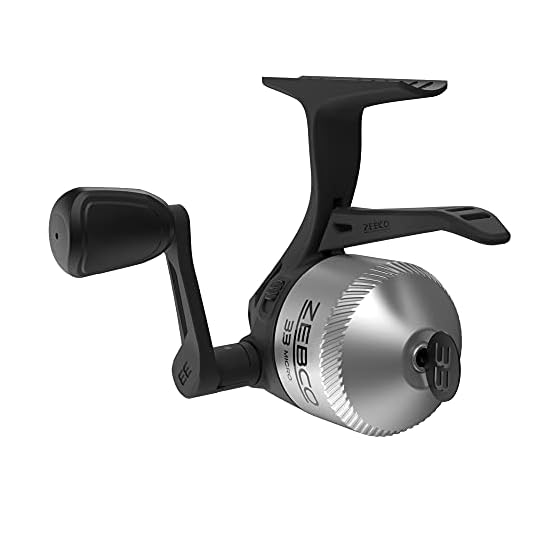 Zebco 33 Спиннинговая катушка Micro Trigger Spincast, Размер катушки 10, Для правой или левой руки, Предварительно намотанная леска
