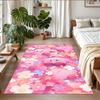 Kirby Print Crystal Velvet Plush Rug Anti?Slip Wear?Resistant Floor Carpet For Indoor Household Home Decoration