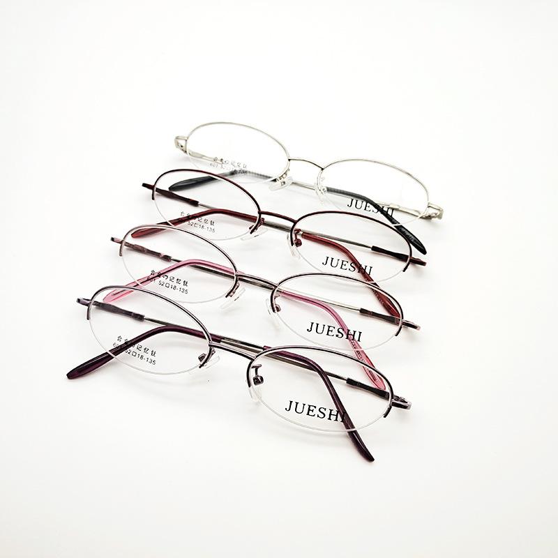 601 Оправа для очков из титанового сплава с памятью Женская полуободковая оправа с памятью