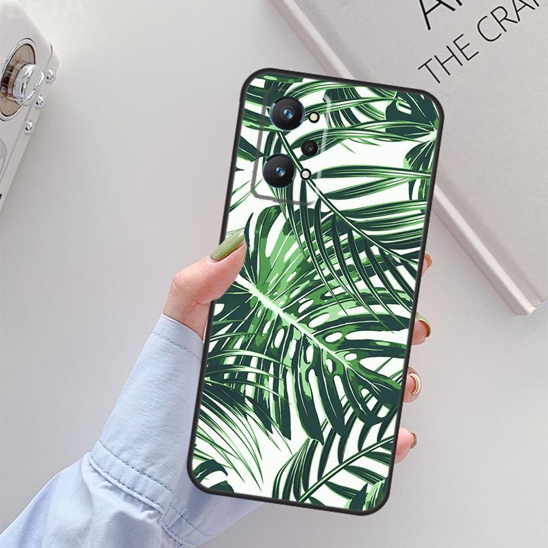Зеленый тропический лист для Realme 10 11 Pro Plus GT Neo 5 2T C21Y C30 C31 C33 C35 C55 OnePlus Nord CE 2 3 Lite Чехол