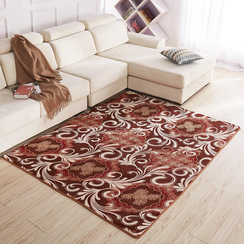 Коралловый бархатный моющийся коврик Carept для гостиной, нескользящий мягкий коврик для дивана, подушка, детские игровые коврики, коврик для ползания для домашнего декора