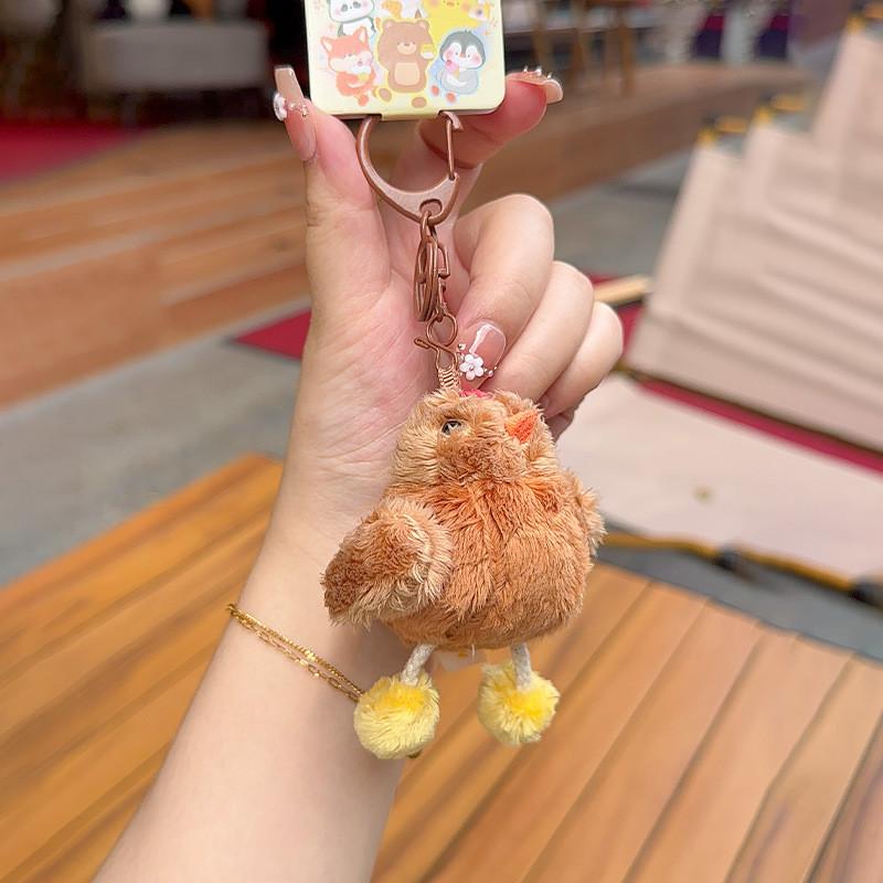 Rabbit Penguin Duck Bear Plush Keyring With Pull Out Feet For Kids And Teens