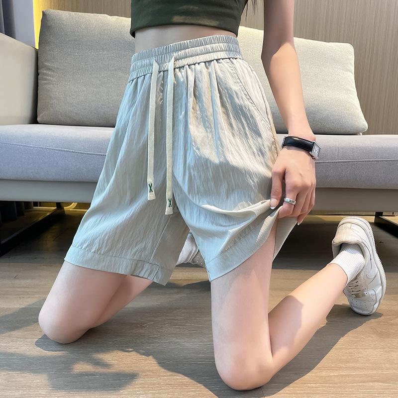 Shorts Women's Summer Thin Outer Wear Five-point Pants High Waist and Thin Casual Wide-leg Pants