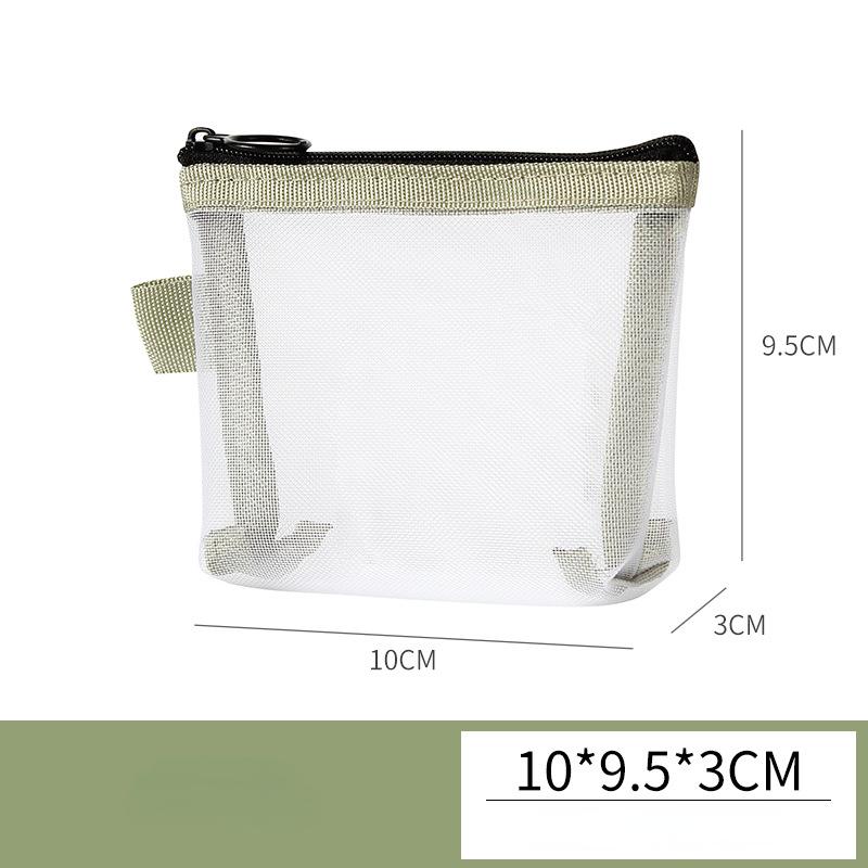Многослойная сумка-молния для монет из нейлоновой сетки, органайзер для ключей, помады, наушников, держателя, удостоверения личности, кредитных карт, чехла для хранения