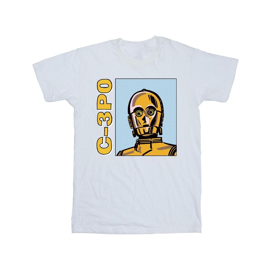 Star Wars Mens C3PO Line Art T-Shirt