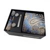 Paisley Men'S Tie Square Cuff Tie Clip Gift Box Set Business Casual Tie Black Gift Box