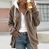 Sherpa Jacket for Women Winter Fuzzy Zip Up Fleece Sweatshirt Casual