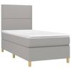 Maison Exclusive - Sommier à lattes de lit avec matelas et LED Gris clair 90x190cm