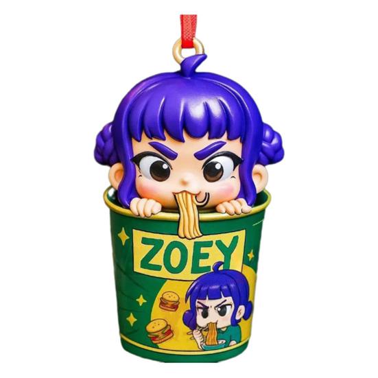 Аниме K-Pop Акриловый брелок Клинок, рассекающий демонов Миска рамена Рождественское украшение Декоративное