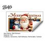 Decorative Window Clings for Holidays Christmas Wall Stickers, Santa Claus Reindeer And Snowman Decals with Photo Frame PVC Stickers Design, Removable