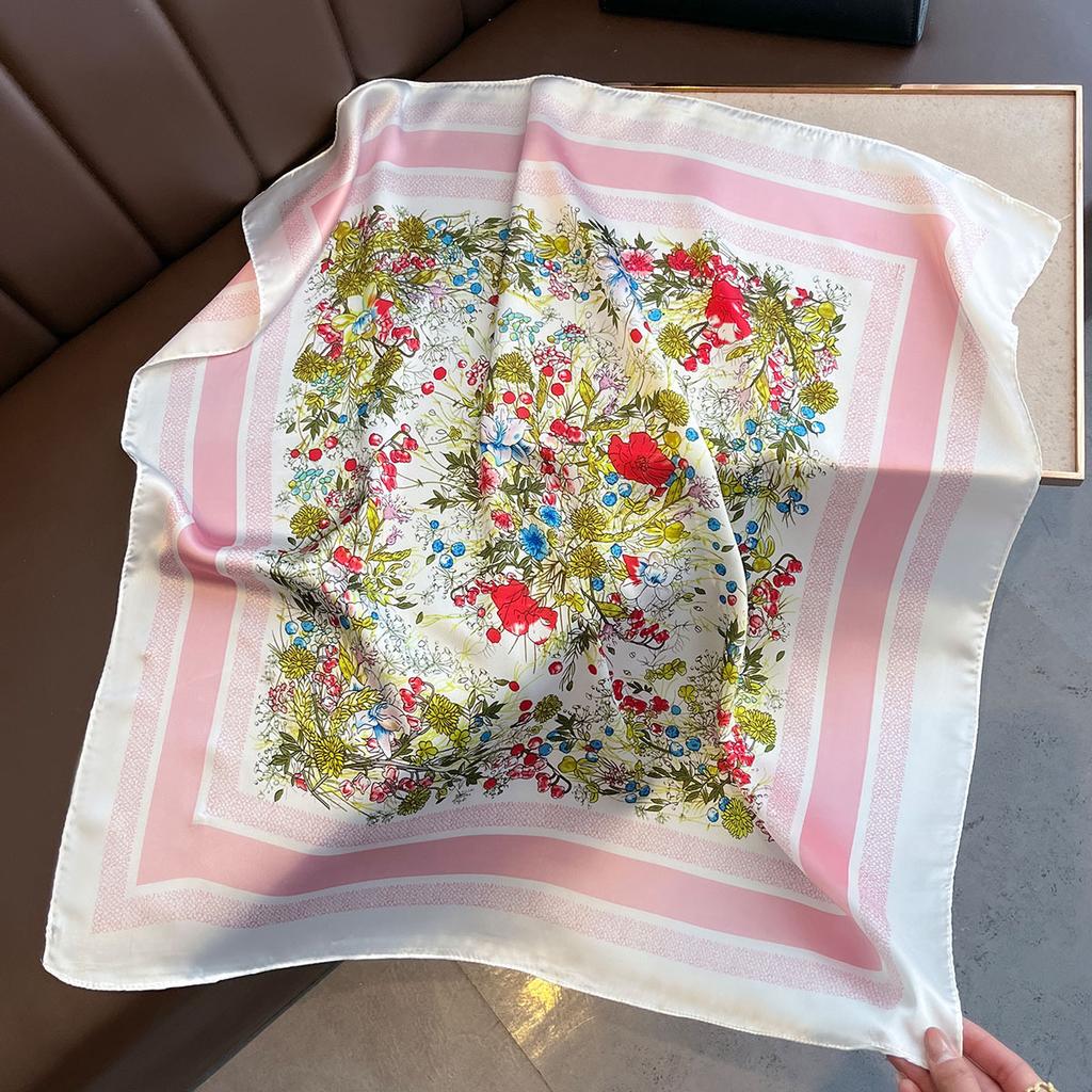 Age-reducing Printing Small Square Scarf In Spring and Summer New Professional Neck Protection Professional Shawl Light Luxury Sun Protection
