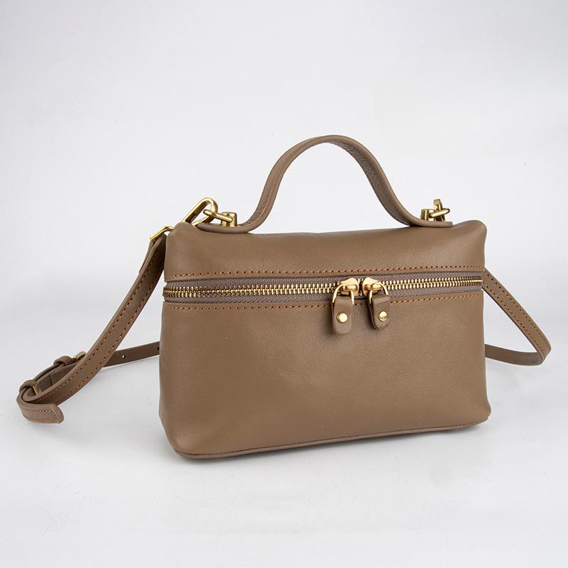 Ретро Нишевая Кожаная Сумка для Леди, Модная и Универсальная Сумка для Рук, Высококачественная Кожаная Сумка Кроссбоди Премиум-класса для Леди