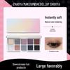 Shedella Dreamy Ten-Color Eyeshadow Palette: Blue, Black, and Green Glitter Shades