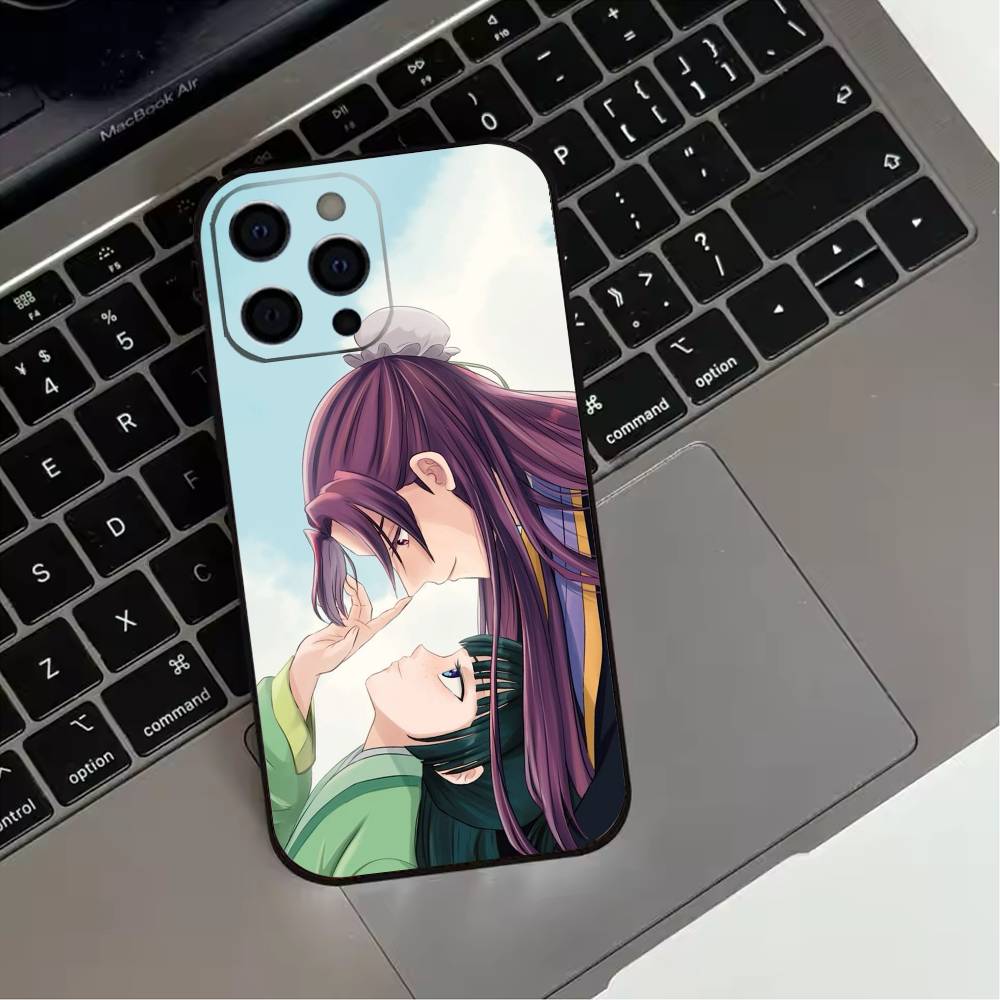 The Apothecary D-Diaries Maomao Phone Case For iPhone 17,16,15,14,13,12,11 Plus,Pro Max,XS,Soft Silicone Black Cover