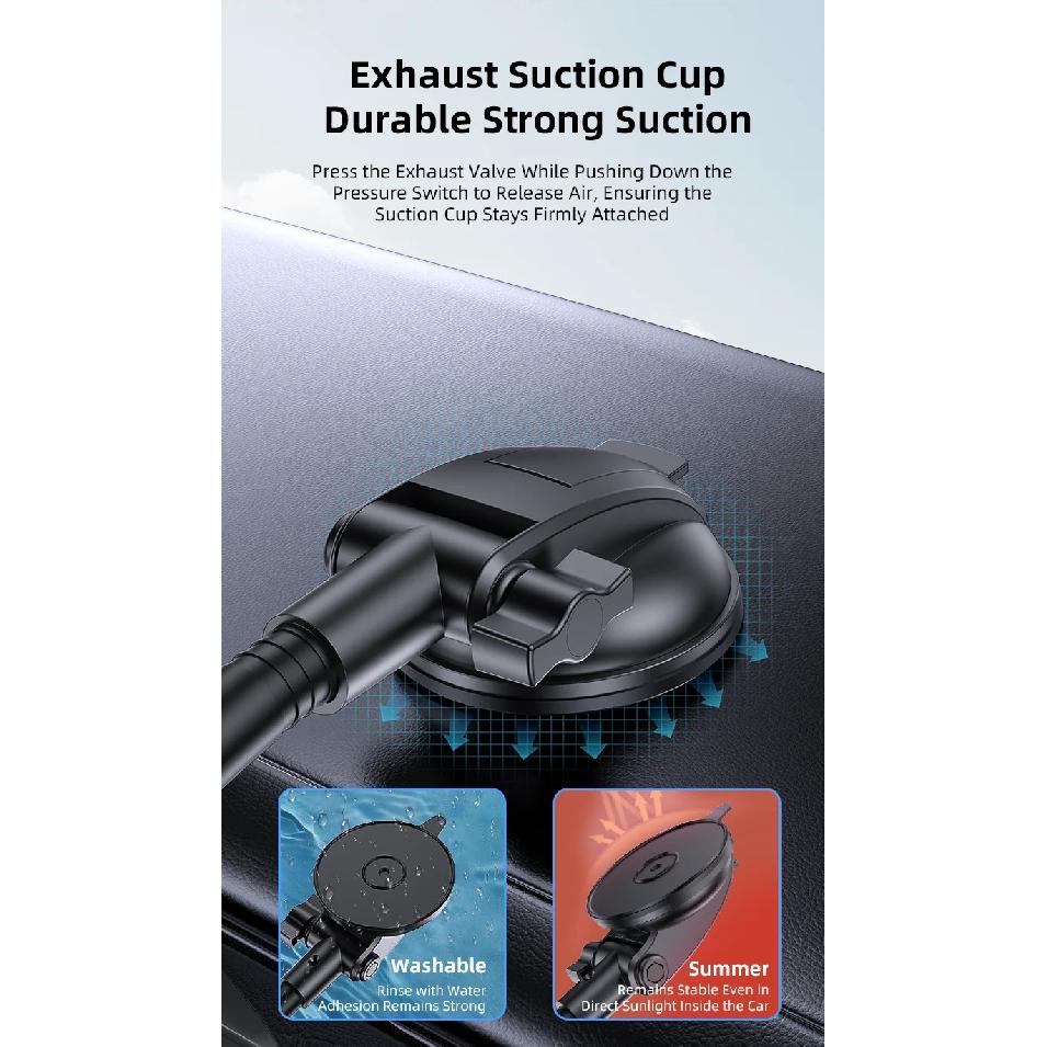 YWOR Car Dash Tablet Holder Mount, Truck Dashboard Phone Stand with Strong Sticky Gel Suction Cup for iPad Pro 9.7, 11, 12.9 / A