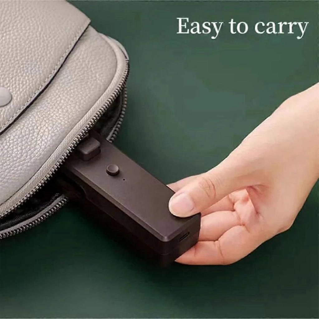 2-in-1 Mini Bag Sealer, Vacuum Sealer for Snacks, Mini Refillable Pouch Sealer, Seals and Cuts to Keep Food Fresh (Pink+Grey)