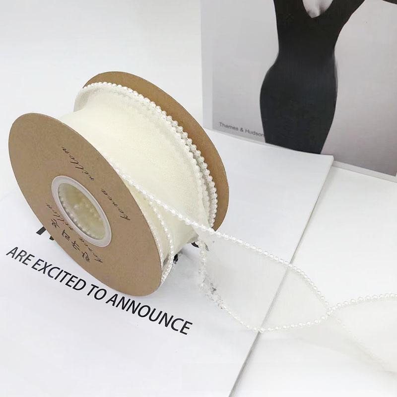 4 см пряжа с красным жемчугом «рыбий хвост» для цветочных букетов и лент для самостоятельного творчества