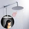 Round & Square Stainless Steel Ultra-thin Showerheads 12/10/8/6/4 Inch Rainfall Shower Head Rain Shower Chrome Finish